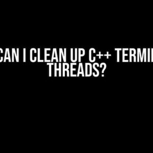 How Can I Clean Up C++ Terminated Threads?