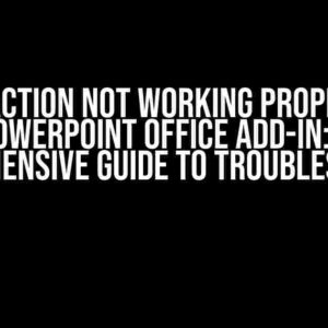 Undo Action Not Working Properly in PowerPoint Office Add-in: A Comprehensive Guide to Troubleshooting